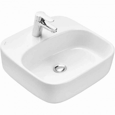 Тумба с раковиной и столешницей Aquaton Либерти 70/Одри Soft 42 дуб эльвезия, белый глянец