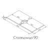 Столешница под раковину Aquaton Либерти 90 дуб эльвезия