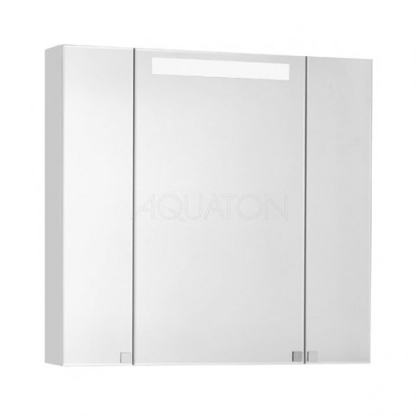 Зеркальный шкаф Aquaton Мадрид 80 М со светильником белый