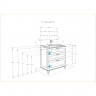Тумба с раковиной Aquaton Леон 80 Н дуб белый
