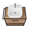 Тумба с раковиной и столешницей Aquaton Лофт Фабрик 65/Одри Soft 42 дуб кантри